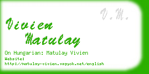 vivien matulay business card